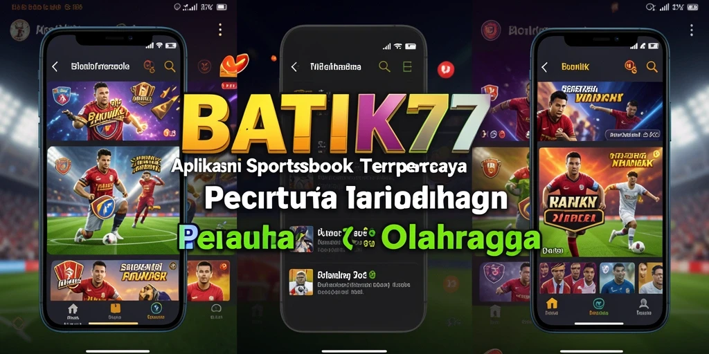 Screenshot utama BATIK77 dengan tampilan taruhan olahraga.
