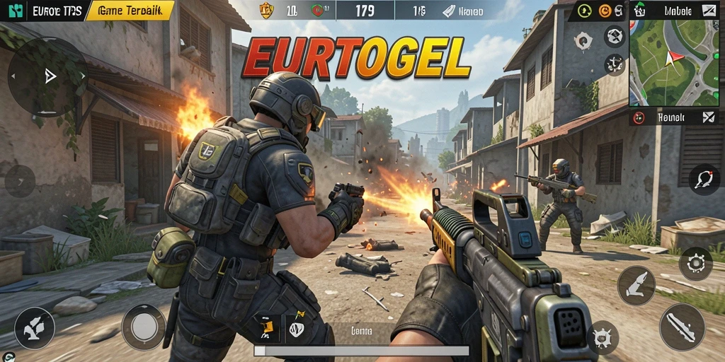Tampilan gameplay menegangkan di <strong>EUROTOGEL</strong> dengan aksi tembak-menembak yang intens.