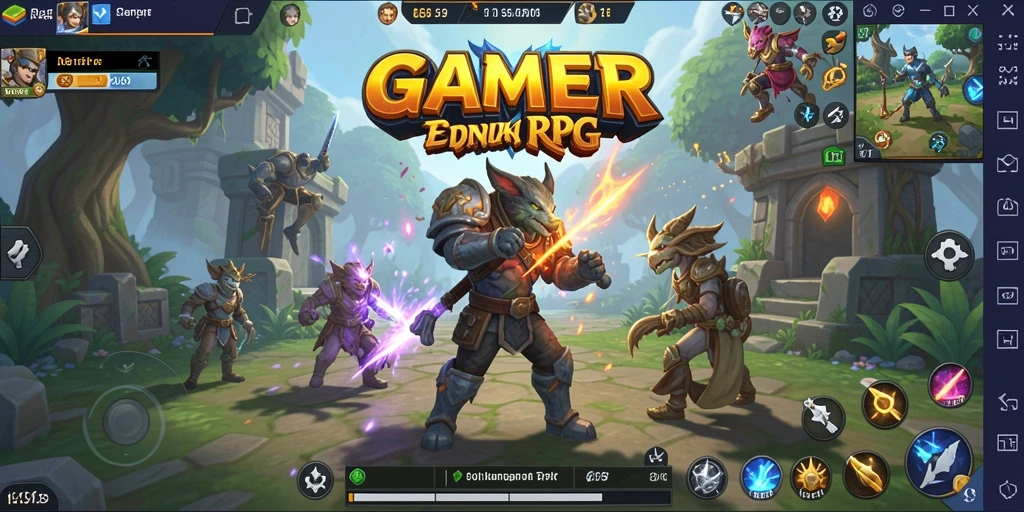 Tampilan menarik dari gameplay RPG GAMERP dengan karakter dan lingkungan yang memukau.