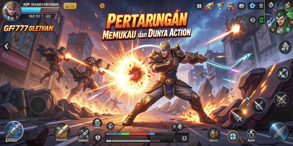 Gameplay seru GF777 dengan aksi pertarungan yang intens.