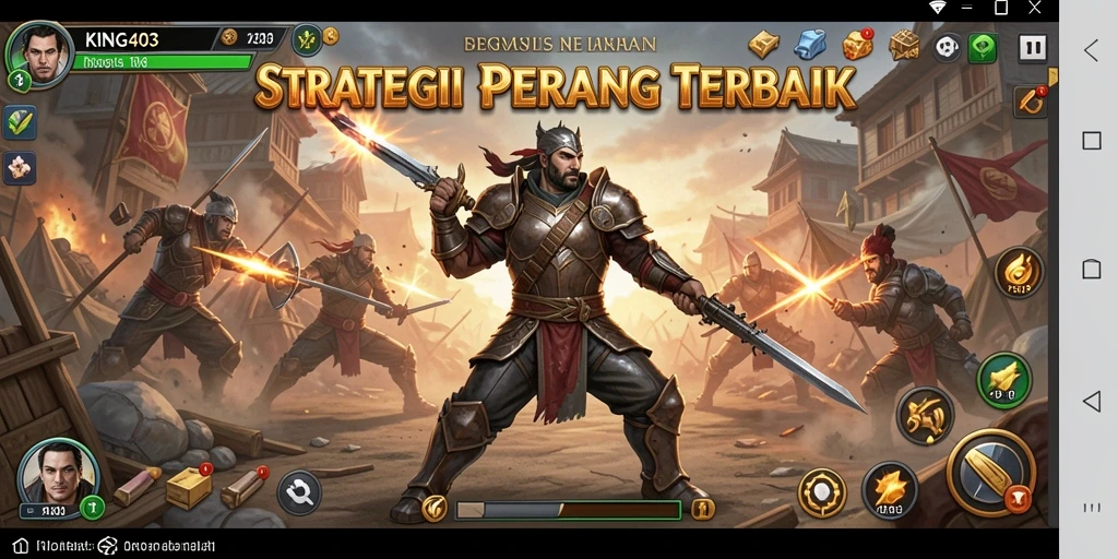 Tangkapan layar menunjukkan pertempuran mendebarkan dalam KING403