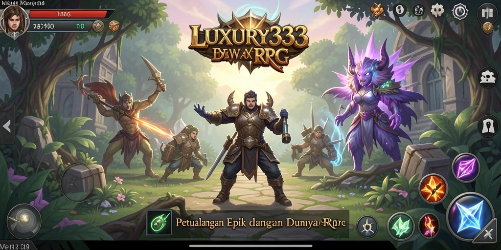 Tampilan seru dari gameplay RPG di LUXURY333.