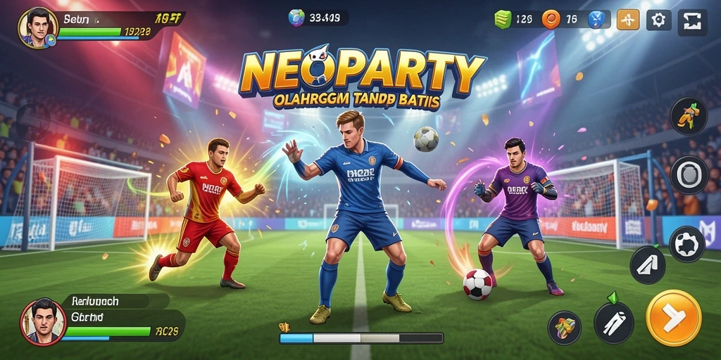 Tampilan menarik dari gameplay NEOPARTY yang seru dan penuh tantangan.