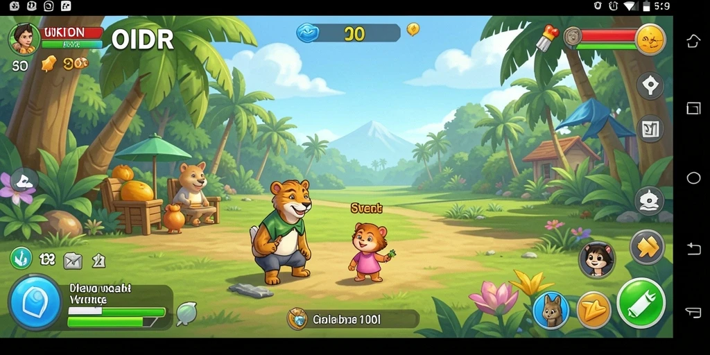 Tangkapan layar menampilkan gameplay yang seru dan penuh warna dari OKIDR.
