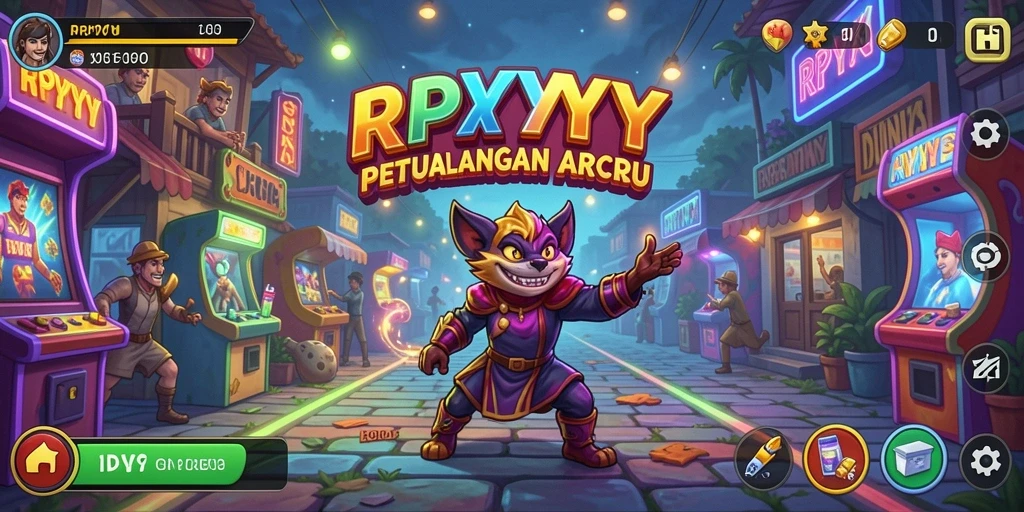 Screenshot utama menunjukkan gameplay seru dan interaksi pemain.