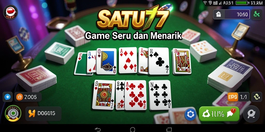Tampilan gameplay SATU77 yang menarik dan dinamis.