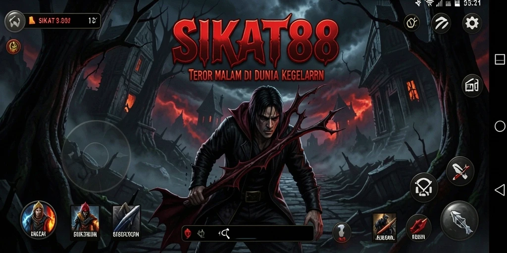Tampilan gameplay mencekam dengan suasana horor yang intens.