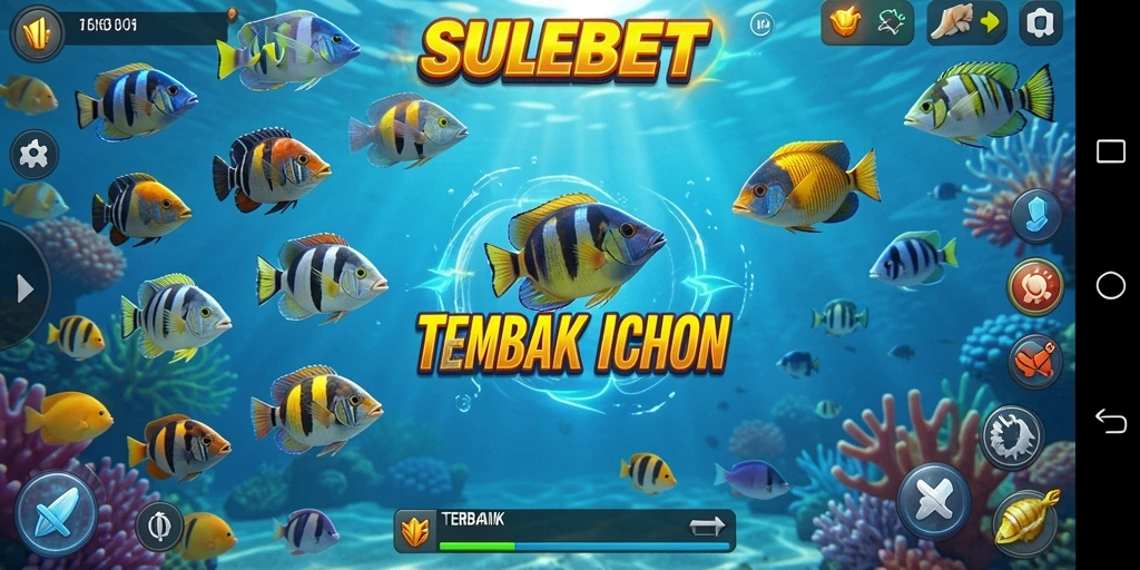 Screenshot menunjukkan gameplay seru saat berburu ikan di SULEBET.