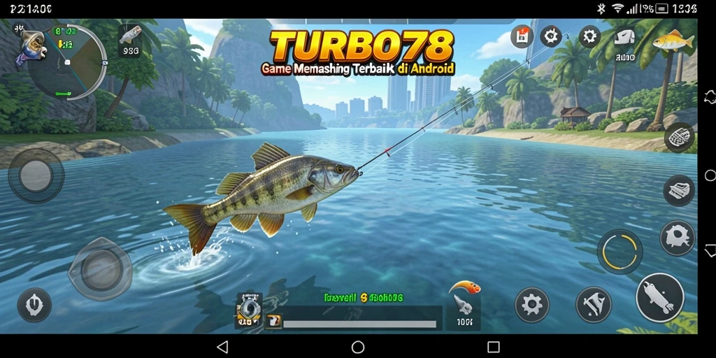 Gameplay menegangkan dalam TURBO78 yang menunjukkan aksi memancing.