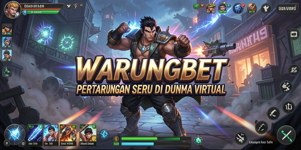 Screenshot gameplay menampilkan pertarungan seru dalam WARUNGBET
